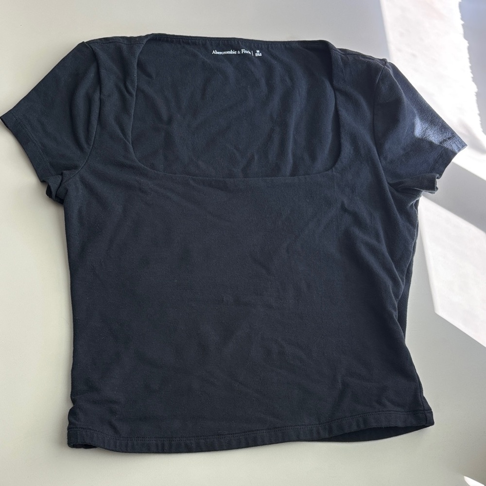 Abercrombie & Fitch Black Square Neck Shirt